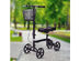 Costway Steerable Foldable Knee Walker Scooter Turning Brake Basket Drive Cart Black