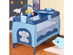 Blue Baby Crib Playpen Playard Pack Travel Infant Bassinet Bed Foldable - Blue