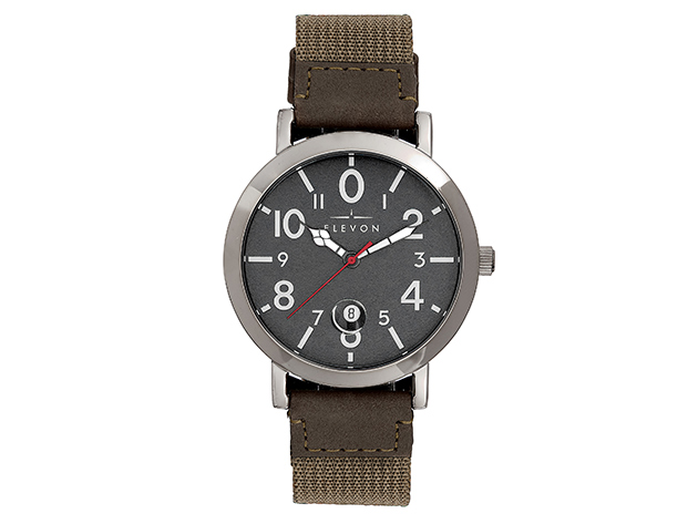 Elevon Mach 5 Canvas Band Watch (Beige/Gunmetal) | theChive University