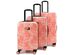 Essence 3 Piece Expandable Luggage Set Pink Lace