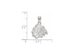 14k White Gold NHL Chicago Blackhawks Small Logo Pendant