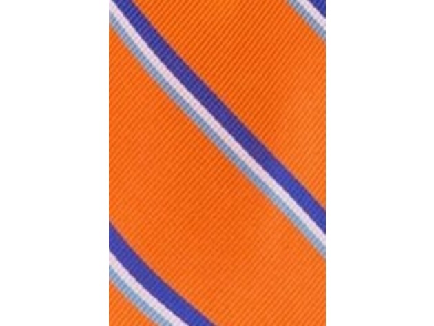 Tommy Hilfiger Men's Bronx Stripe Silk Tie Orange Size Regular