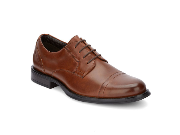 Dockers Mens Garfield Dress Cap Toe Oxford Shoe - Wide Widths Available - 11.5 W Tan