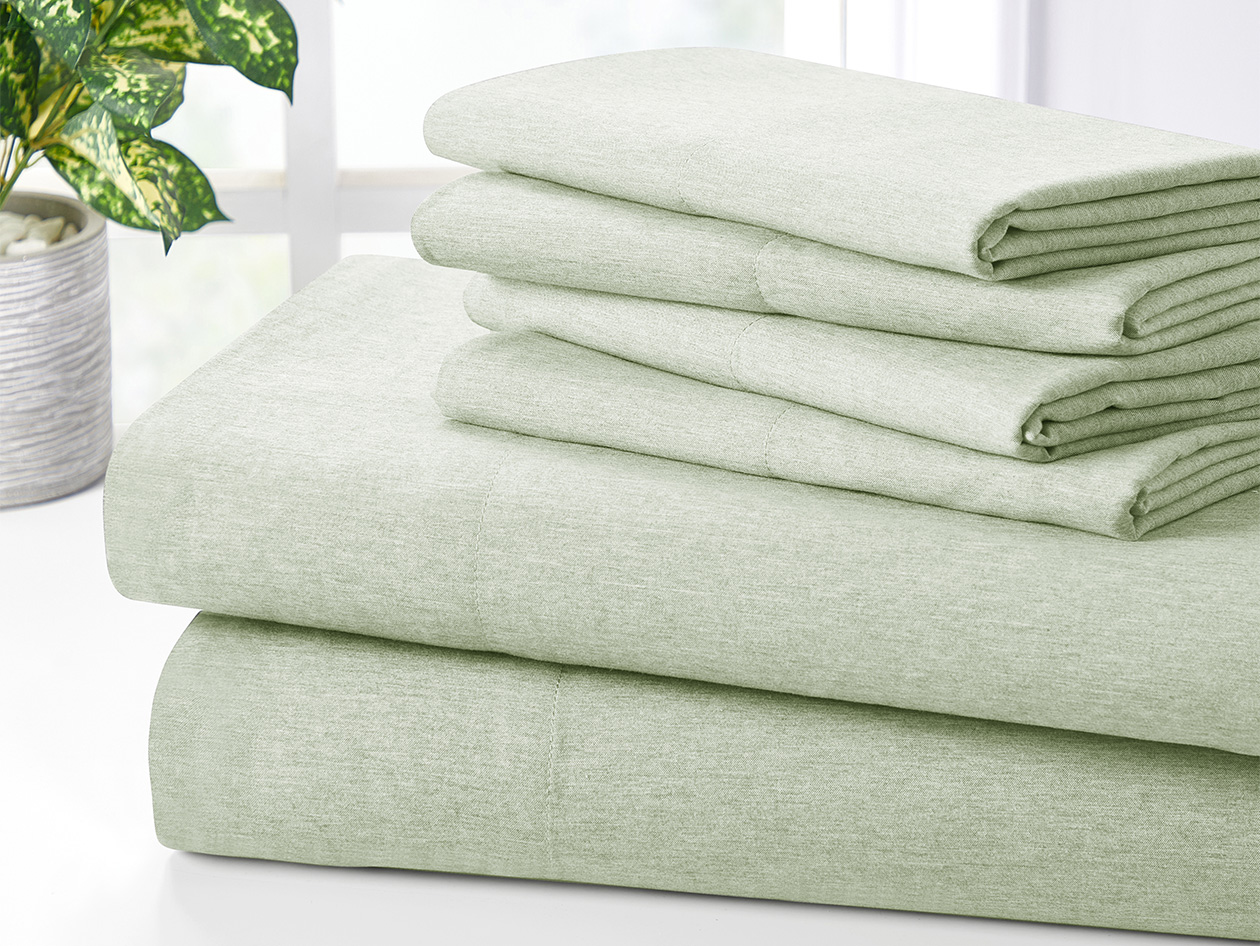 Bamboo Blend Chambray Sheet Set (Sage/Full)