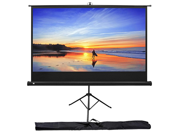 KODAK 80" Projection Screen with Tripod Stand & Carrying Bag