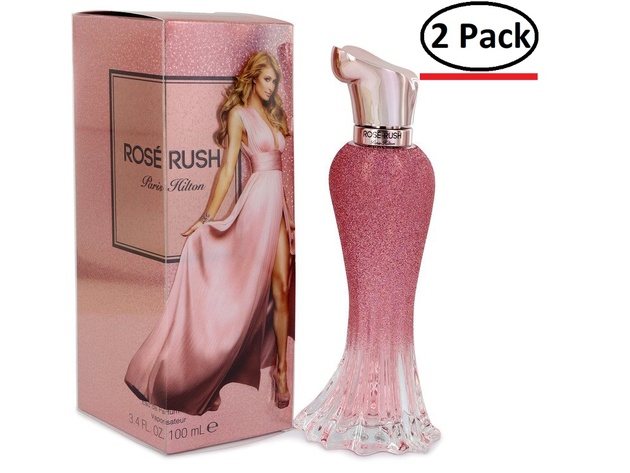 Paris Hilton Rose Rush by Paris Hilton Eau De Parfum Spray 3.4 oz for Women (Package of 2)