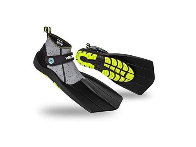 WildHorn Outfitters Topside Fins Compact Snorkeling Flippers - Youth 7/Women's 8