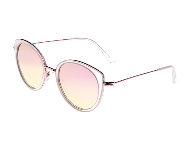 Bertha Sasha Wayfarer Sunglasses (Pink/Rose Gold)