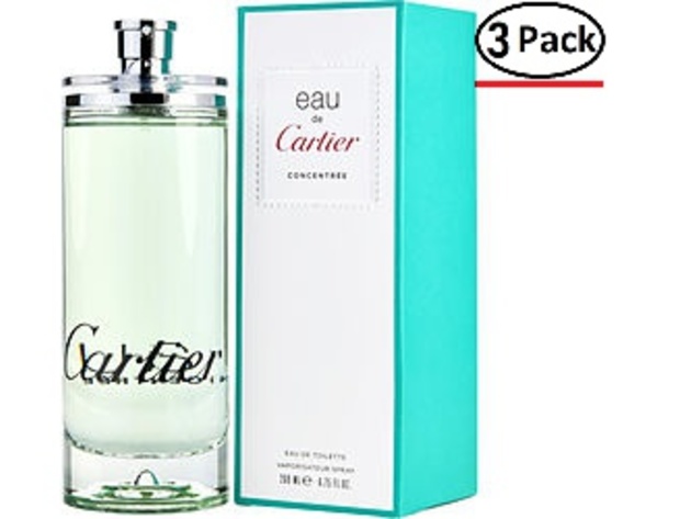 Eau De Cartier By Cartier Concentrate Edt Spray 6.7 Oz For Unisex (Package Of 3)