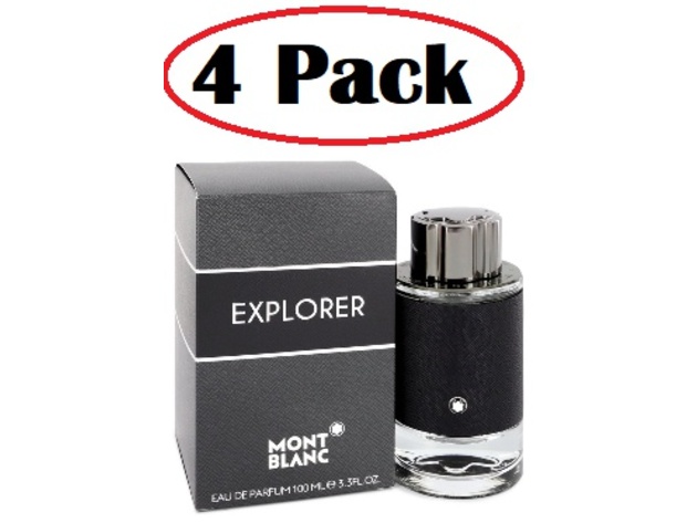 4 Pack of Montblanc Explorer by Mont Blanc Gift Set -- 3.3 oz Eau De Parfum Spray + 0.25 oz Mini EDP Spray + 3.3 oz Aftershave Balm