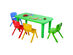 Costway Kids Plastic Table and 4 Chairs Set Colorful Play School Home Fun Furniture 