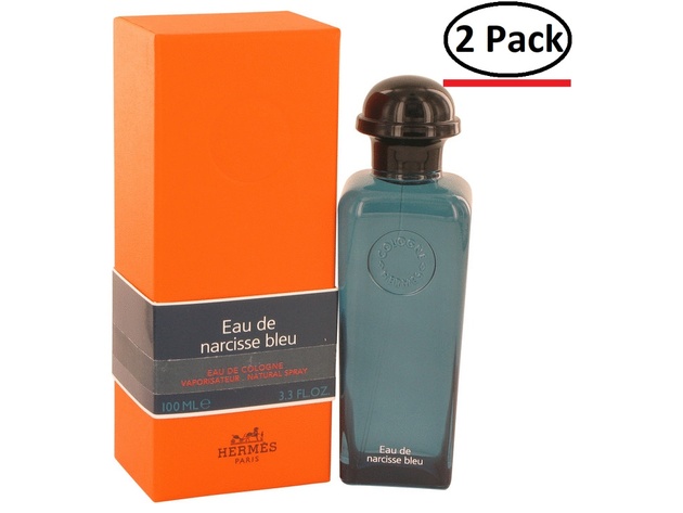 Eau De Narcisse Bleu by Hermes Cologne Spray (Unisex) 3.3 oz for Men (Package of 2)