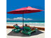 Costway 15' Market Outdoor Umbrella Double-Sided Twin Patio Umbrella with Crank Wine Red