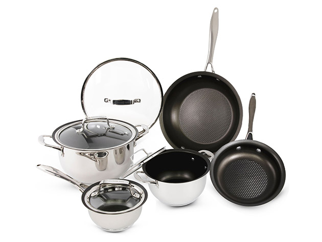 Wolfgang Puck 9-Piece Stainless Steel Cookware Set