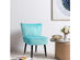 Costway Set of 2 Armless Accent Chair Upholstered Leisure Chair Single Sofa - Turquoise