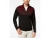 Alfani Men's Full Zip Ribbed Colorblock Sweater Port Size Large