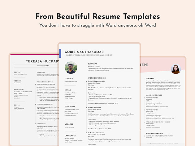 Resoume Resumé Creator: Lifetime Subscription