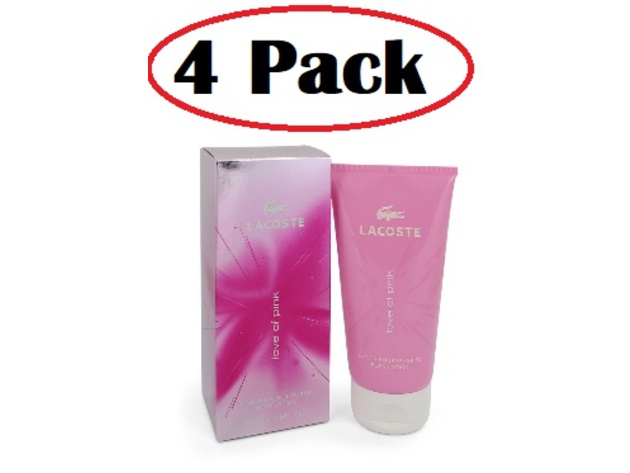 4 Pack of Love of Pink by Lacoste Body Lotion 5 oz