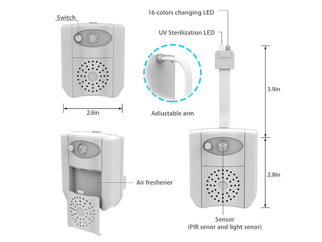 Toilet Bowl Cleaner UV Light Sanitizer Rechargeable – Uni-Green