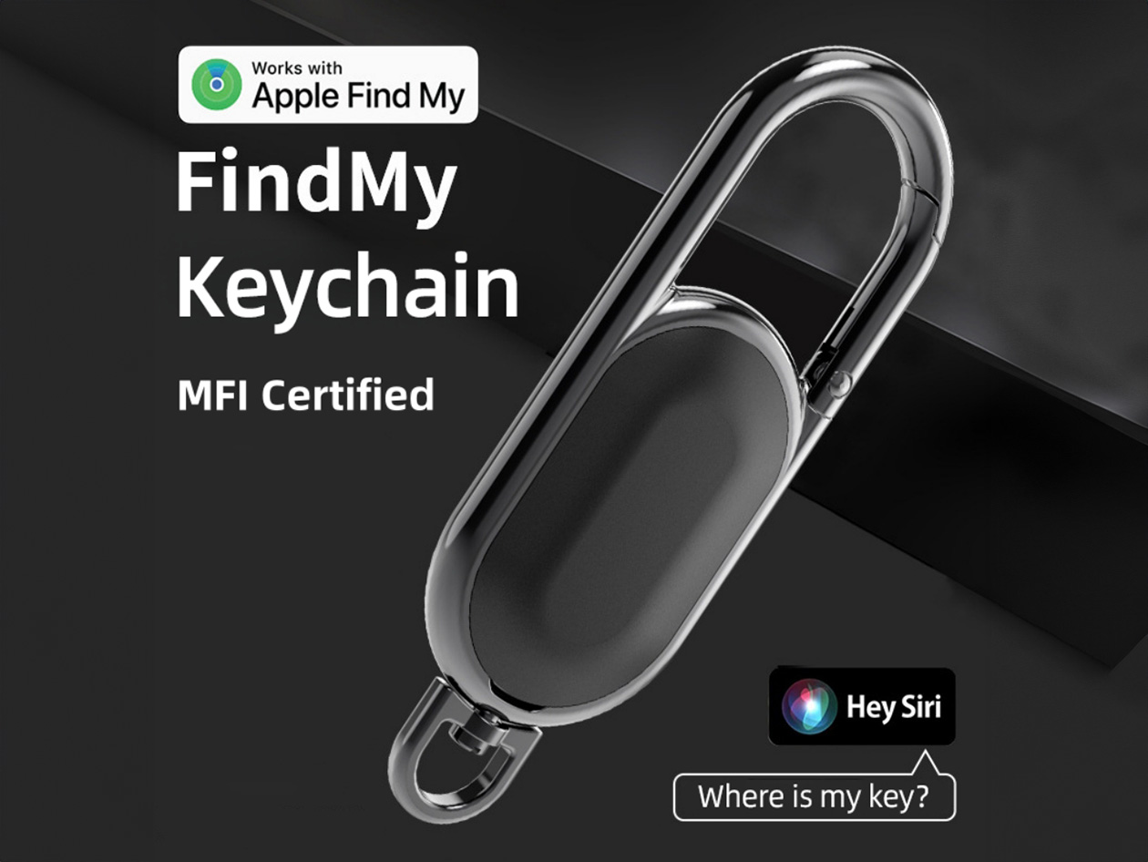 Carabiner Keychain - Works with Apple Find My (iOS only)