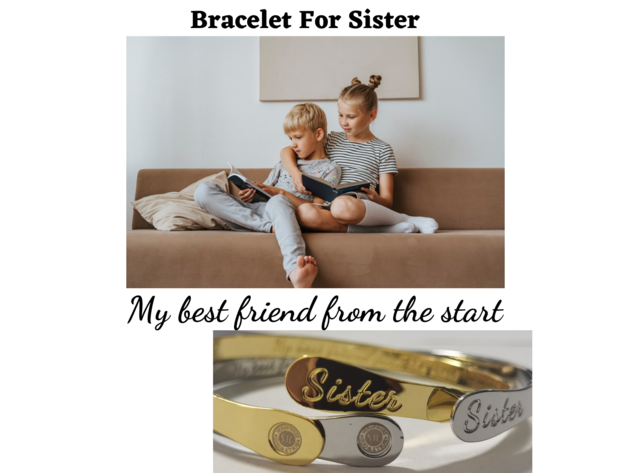 Sister Bracelets,  Engraved Bracelets My best friend from the start