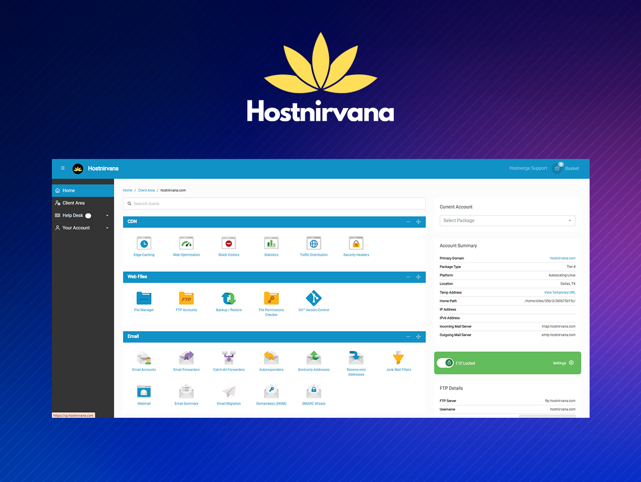 Hostnirvana Website Hosting: Lifetime Subscription (50 Websites)