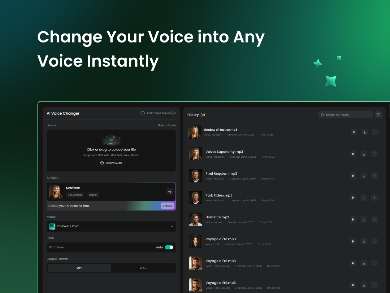 FineVoice AI: Lifetime Subscription (Enterprise Plan)
