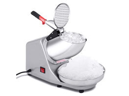 Costway Electric Ice Crusher Shaver Machine Snow Cone Maker Shaved Ice 143 lbs - Silver