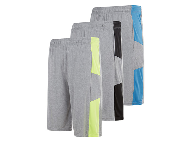 Athletic Shorts for Men with Pockets (3-Pack, Set B/Medium)