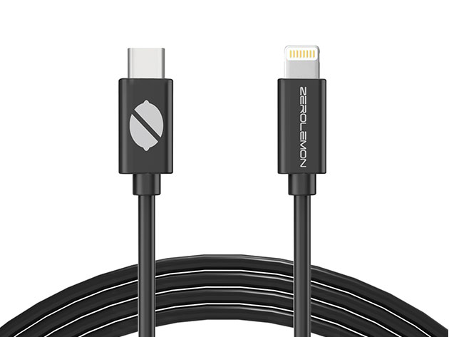 ZeroLemon MFi-Certified 6.4Ft USB-C PD to Lightning Cable