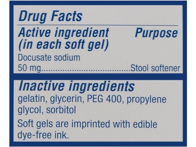 Colace Two In One Softening Stool and Laxative Stimulating Pills, Reduces Strain Of Bowel Movements Associated With Occasional Constipation, 28 Clear Softgels