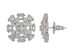 Cubic Zirconia Oval Baguette Stud Earrings (Silver/2 Pairs)