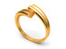 22k Gold-Plated Love Ring (Size 7)