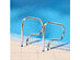Costway Swimming Pool Hand Rail Stainless Steel Ladder Handrail Stair Rail w/ Base Plate - Silver