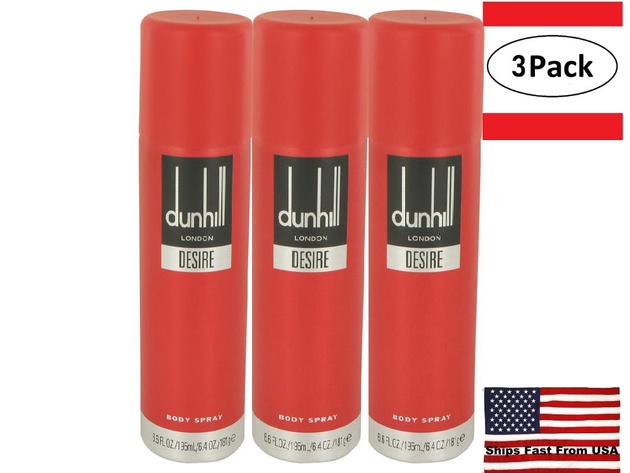 3 Pack DESIRE by Alfred Dunhill Body Spray 6.6 oz for Men