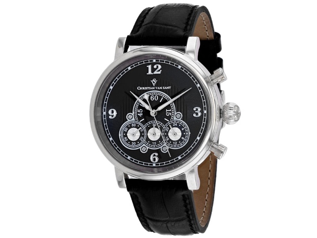 Christian Van Sant Men's Black Dial Watch - CV0711