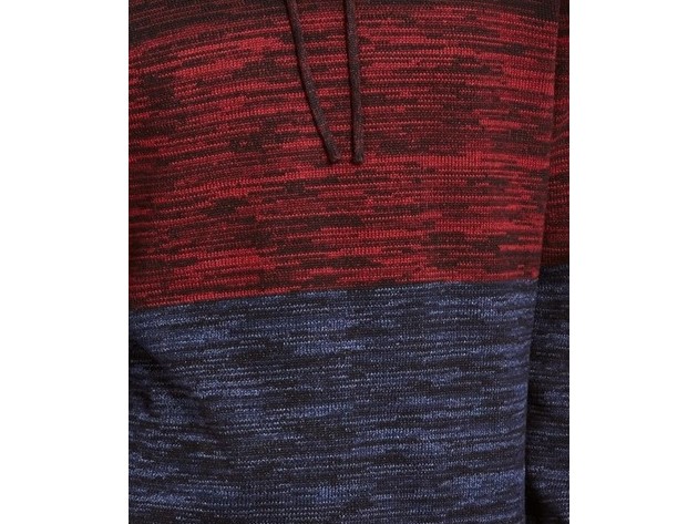 American Rag Men's Heathered Colorblocked Hoodie Red Size Large