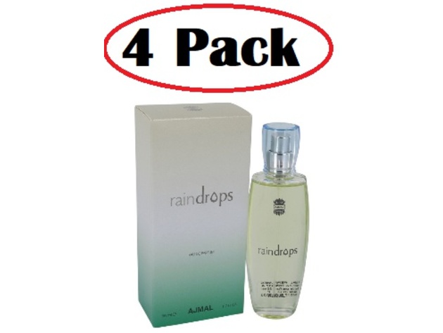 4 Pack of Ajmal Raindrops by Ajmal Eau De Parfum Spray 1.7 oz