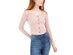 Hippie Rose Juniors' Women's Pointelle Crop Top Bright Red Size Medium
