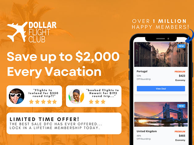 Dollar Flight Club Premium Plus+ Lifetime Subscription (Save up to $2K on  Business, Premium Economy & Economy Class) | PCWorld