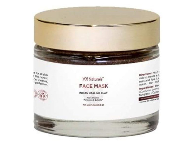 YO1 Naturals Face Mask - Healing Clay, Helps Cleanse, Moisturize & Detoxify - Made for All Skin Type - Natural and NON-GMO, 1.1 Oz (30 g)