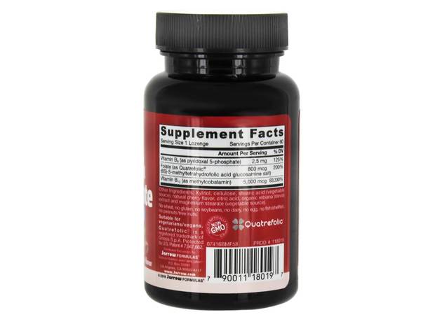 Jarrow Formulas - Methyl B-12 & Methyl Folate Cherry - 60 Lozenges