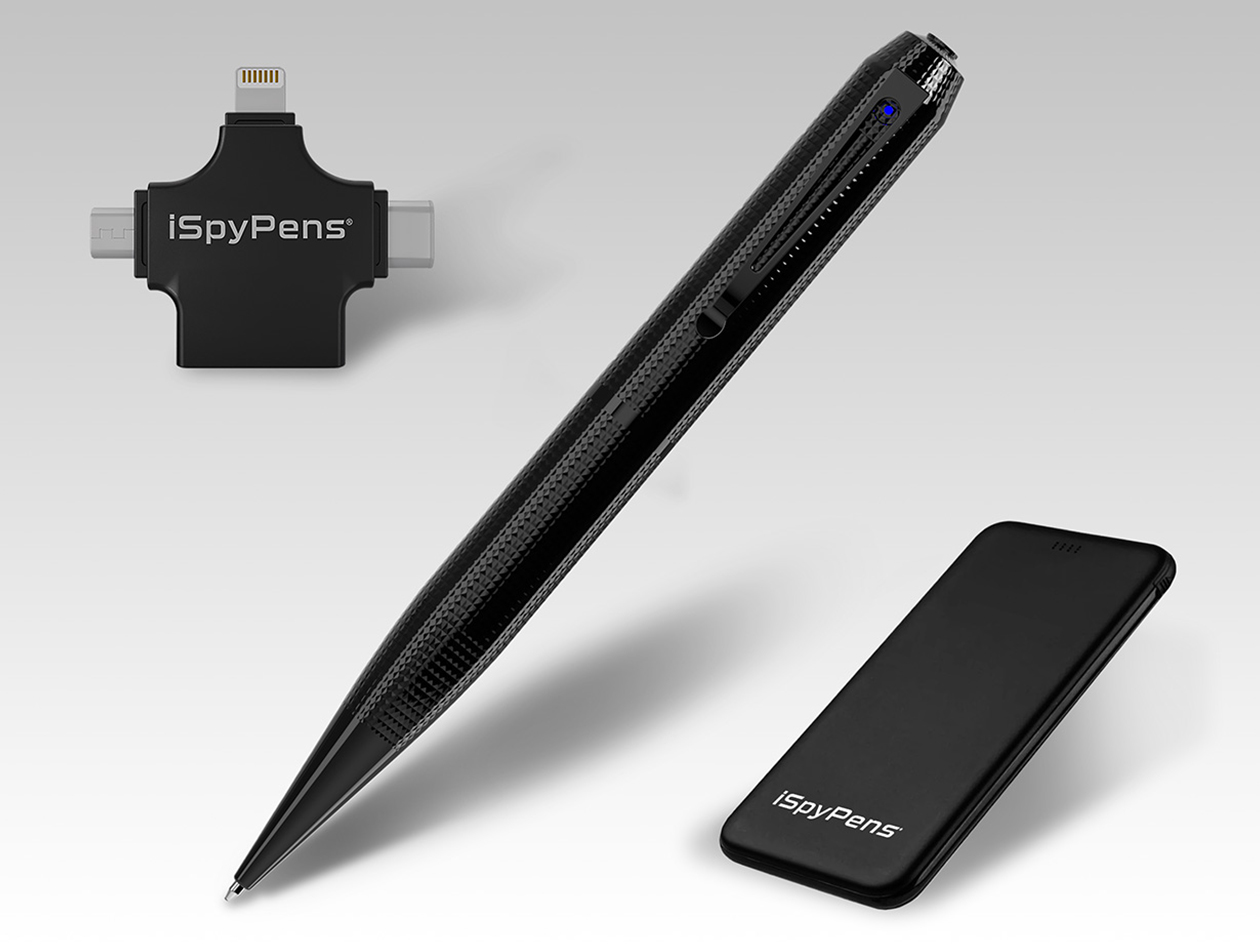 iSpyPen Pro X 2K HD Recording Camera Pen 128GB (Black/Bundle)
