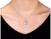 6.5 Carat (ctw) Blue Topaz Heart Pendant Necklace in 10K White Gold with Accent Diamonds
