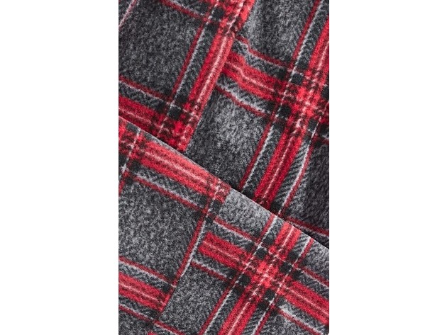 Perry Ellis Men's Large-Plaid Fleece Pajama Pants Red Size Medium