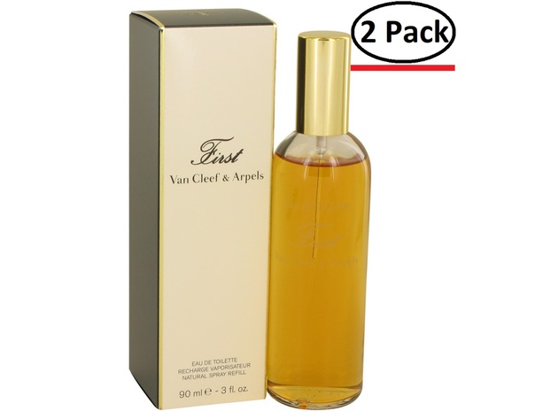FIRST by Van Cleef & Arpels Eau De Toilette Spray Refill 3 oz for Women (Package of 2)