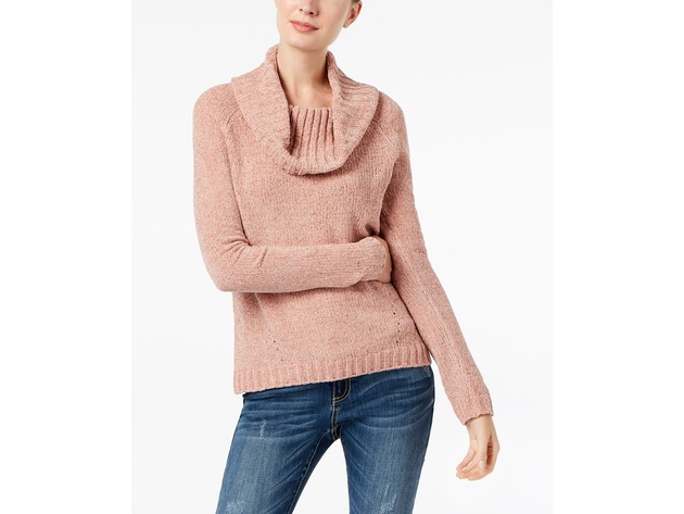 I-N-C Women's Chenille Pullover Sweater Pink Size X-Large