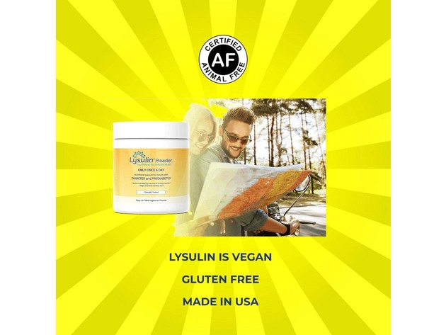 Lysulin - Blood Sugar Support Supplement to Boost Glucose Control - Natural Diabetic Formula to Lower Blood Glucose for Type 2 Diabetes Or Prediabetes - Once A Day Powder (1 Month Supply)