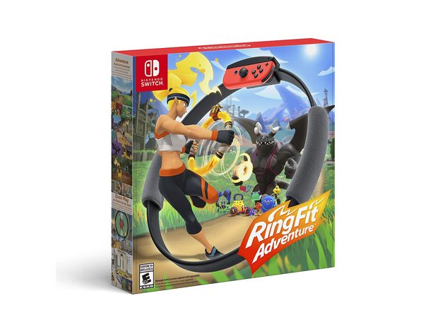 Nintendo HACRAL3PA Switch Ring Fit Adventure Great New Features Game Jog, Sprint (Refurbished, No Retail Box)