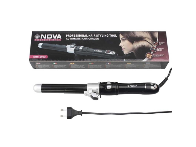 Nova NHC-2092 Professional Multi-functional Styling Tool Automatic Hair Curler, Black